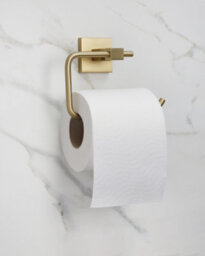 Bristan Square Toilet Roll Holder Brushed Brass - thumbnail 2