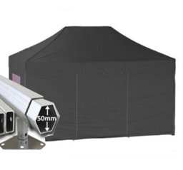 Crocodile Trading 3M X 2M Extreme 50 Commercial Instant Shelter Pop Up Gazebos Frame, Canopy & Sides - Black