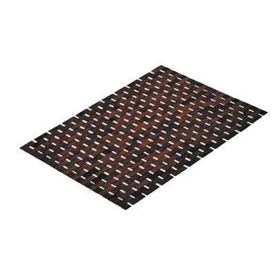 Bamboo Wood Bathmat With Anti-Slip Backing - Comfortable Massaging Wooden Link Bath Or Shower Mat - W70 X D50Cm, Hazel Finish - image 1