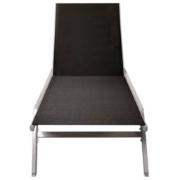 Vidaxl Sun Lounger Steel And Textilene Black - thumbnail 4
