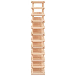 Walplus Wine Rack For 120 Bottles 112.5X23X123.5 Cm Solid Wood Pine - thumbnail 4
