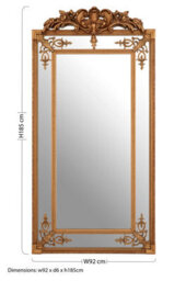 Orsina Neoclassical Bevelled Wall Mirror With Gold Finish, Decorative Mirror With Ornate Frame, Statement Mirror - thumbnail 3