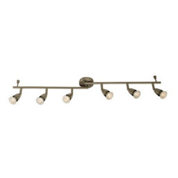 Saxby Sax61003 Lighting Amalfi Two Bar With Six Halogen Spotlights Brushed Chrome - thumbnail 2