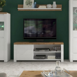 Heze Furniture Vigo 1 Door 2 Shelves Tv Unit With Storage - thumbnail 2