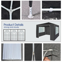 Mcc Direct 3X3 Event Gazebo Grey With Sides - thumbnail 3