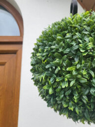 Best Artificial 28Cm Green Olive Grass Hanging Basket Topiary Ball - Suitable For Outdoor Use - Weather & Fade Resistant - thumbnail 6