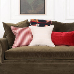 Dempsey Cotton Stripe Stitching 45Cm Cushion Cover In Antique Cream - thumbnail 3