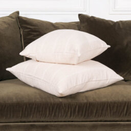 Dempsey Cotton Stripe Stitching 45Cm Cushion Cover In Antique Cream - thumbnail 4