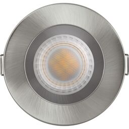 Luceco Ftype Mk2 Brushed Steel Effect Fixed Led Fire-Rated Cool & Warm Downlight 6W Ip65 - thumbnail 4