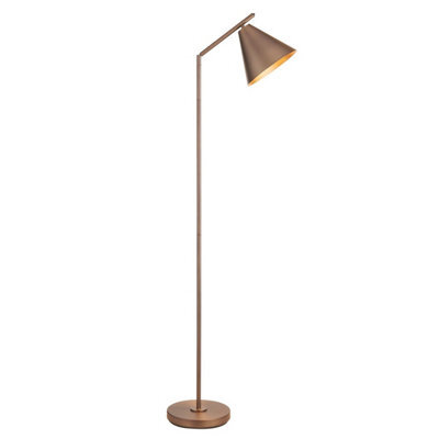 Luminosa Lighting Luminosa Cape Task Floor Lamp Brushed Antique Bronze Plate, 1X E27 - image 1