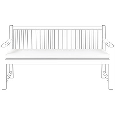 Beliani Bench Seat Pad Cushion Vivara 152 X 54 Cm Off-White - image 1