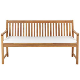 Beliani Bench Seat Pad Cushion Vivara 152 X 54 Cm Off-White - thumbnail 4