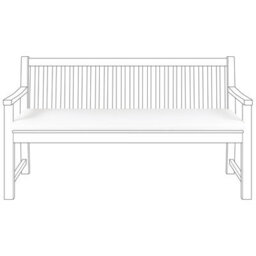Beliani Bench Seat Pad Cushion Vivara 152 X 54 Cm Off-White - thumbnail 1