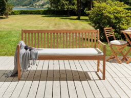 Beliani Bench Seat Pad Cushion Vivara 152 X 54 Cm Off-White - thumbnail 2