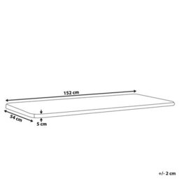 Beliani Bench Seat Pad Cushion Vivara 152 X 54 Cm Off-White - thumbnail 3