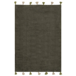 Beliani Kids Rug Kodinhi  Dark Green 140 X 200 Cm Cotton - thumbnail 1
