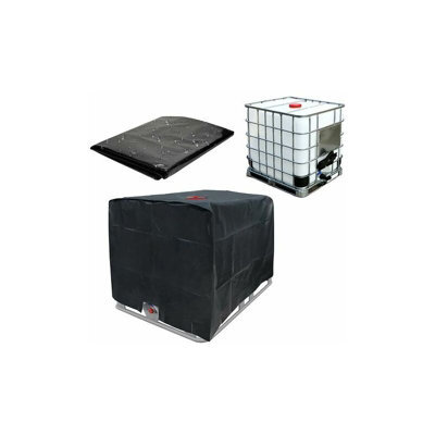 Protective Cover For 1000L Ibc Water Tank, Dustproof, Uv And Rainproof, 120 X 100 116 Cm (Black), Starlight Color - image 1