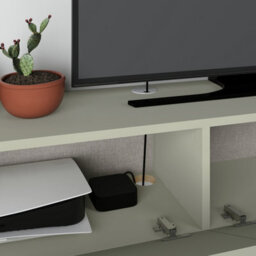 "Decortie Francy Wall-Mounted Tv Unit Modern Media Centre Tv Cabinet 42"" Ash Green 135Cm" - thumbnail 7