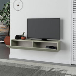 "Decortie Francy Wall-Mounted Tv Unit Modern Media Centre Tv Cabinet 42"" Ash Green 135Cm" - thumbnail 5