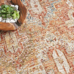 Rust Traditional Bordered Geometric Easy To Clean Rug For Dining Room Bed Room And Living Room-160Cm X 234Cm - thumbnail 4