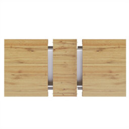 Abrihome Extendable Dining Table With Relief Pattern - For Kitchen & Living Room, Wood Veneer Finish, Size 110X70X76.5Cm (Extends To 140Cm) - thumbnail 6