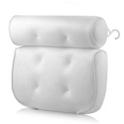 Taylor & Brown Spa Bath Pillow - Extra Thick, Soft Head, Neck & Back Support, Non-Slip, Fits Any Tub (38X35Cm, White) - thumbnail 1