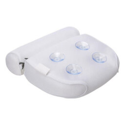 Taylor & Brown Spa Bath Pillow - Extra Thick, Soft Head, Neck & Back Support, Non-Slip, Fits Any Tub (38X35Cm, White) - thumbnail 5