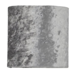 First Choice Lighting Chrome Arched Table Lamp With Grey Crushed Velvet Shade - thumbnail 2