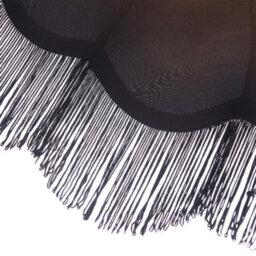 Happy Homewares Victorian Designed Empire Lampshade In Black Faux Silk With Gold Trims - thumbnail 5