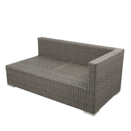 Rattan Garden Corner Sofa Set, 3 Piece Corner Garden Lounge Set With 10Cm Cushion, Tempered Glass Table - Fully Assembled - Gray - thumbnail 8
