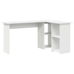 Berkfield Modern White Computer Desk White Engineered Wood Medium Computer Desk
