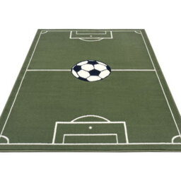 The Rugs Short Pile Children Rug Runner Estadio Polypropylene Football Play Rug In Green - thumbnail 6