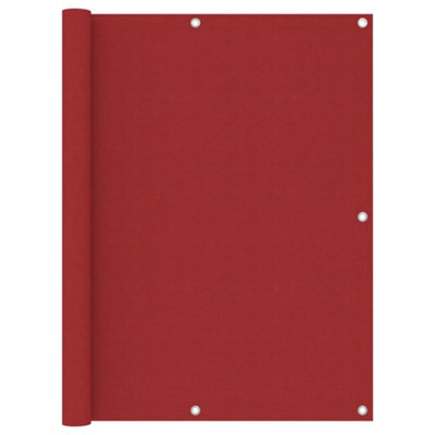 Berkfield Balcony Screen Red 120X400 Cm Oxford Fabric - image 1