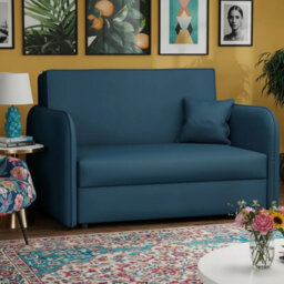 Sofa Viva Loft Ii With Sleeping Function And Storage Chipboard Metal Legs Wooden Frame 127Cm Width Turquoise