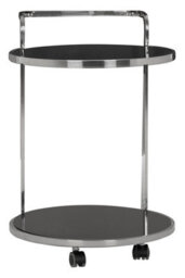 Orsina Elegant 2 Tier Silver Finish Drinks Trolley, Versatile Drinks Trolley For Parties, Durable Drinks Trolley - thumbnail 2