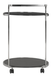 Orsina Elegant 2 Tier Silver Finish Drinks Trolley, Versatile Drinks Trolley For Parties, Durable Drinks Trolley - thumbnail 4