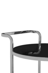 Orsina Elegant 2 Tier Silver Finish Drinks Trolley, Versatile Drinks Trolley For Parties, Durable Drinks Trolley - thumbnail 5