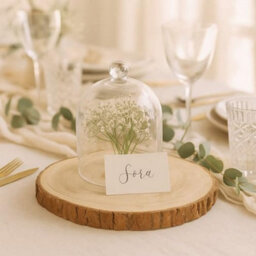 Urbn-Living Urbnliving Rustic Natural Wooden Slice 30Cm Round With Bark, Decorative Log Plate For Table Centerpieces - 2 Pack - thumbnail 2