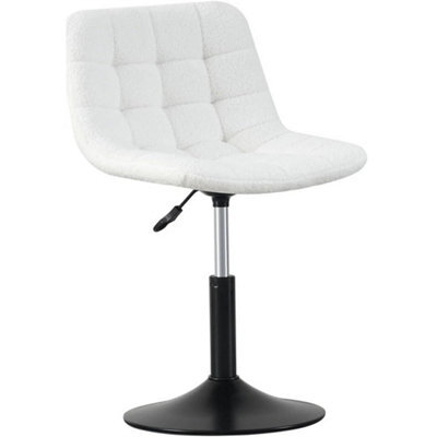 Cream Soft Fabric Dressing Table Chair - image 1