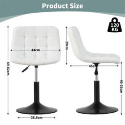Cream Soft Fabric Dressing Table Chair - thumbnail 2