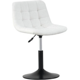 Cream Soft Fabric Dressing Table Chair - thumbnail 1