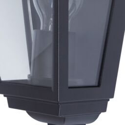 GoodHome Sagwon Fixed Matt Black Mains-Powered Outdoor [E27] Light Bulb Required (Not Included). Check Bulb Dimensions In Relation To Space Available Half Wall Light - thumbnail 5