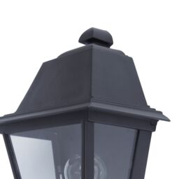 GoodHome Sagwon Fixed Matt Black Mains-Powered Outdoor [E27] Light Bulb Required (Not Included). Check Bulb Dimensions In Relation To Space Available Half Wall Light - thumbnail 4