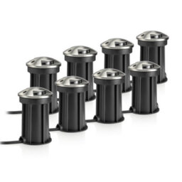 Auraglow Ip67 Anti-Dazzle Stainless Steel Gu10 Deck Light - Fitting Only - 8 Pack - thumbnail 2