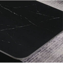 Stratus Interiors Sintered Stone Top Coffee Table Black - High Polished Chrome Base 120L - thumbnail 3