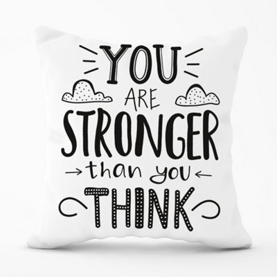 Warren Reed Designer You Are Stronger Than You Think Cushions 60Cm X 60Cm - image 1