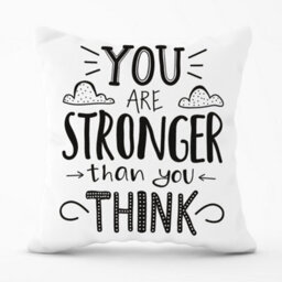 Warren Reed Designer You Are Stronger Than You Think Cushions 60Cm X 60Cm - thumbnail 1