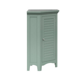 Teamson Home Freestanding Wooden Bathroom Corner Floor Cabinet, Bathroom Furniture, Bathroom Storage, Sage Green - thumbnail 3