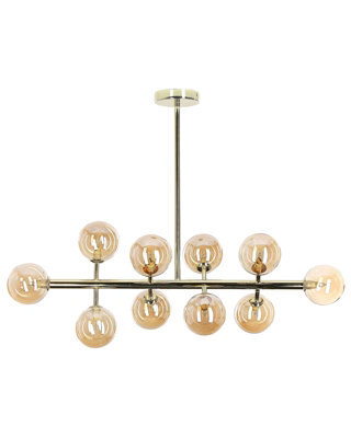 Wyld And Coco Glamour Lighting 10-Light Pendant Lamp Gold Steel And Glass Modern Ceiling Light - image 1