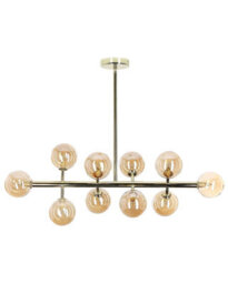 Wyld And Coco Glamour Lighting 10-Light Pendant Lamp Gold Steel And Glass Modern Ceiling Light - thumbnail 1